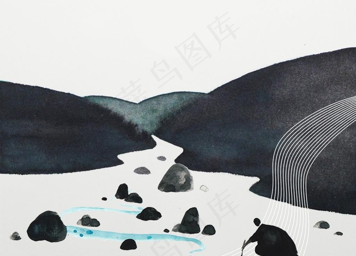 高山流水图片(1890X1417(DPI:300))psd模版下载