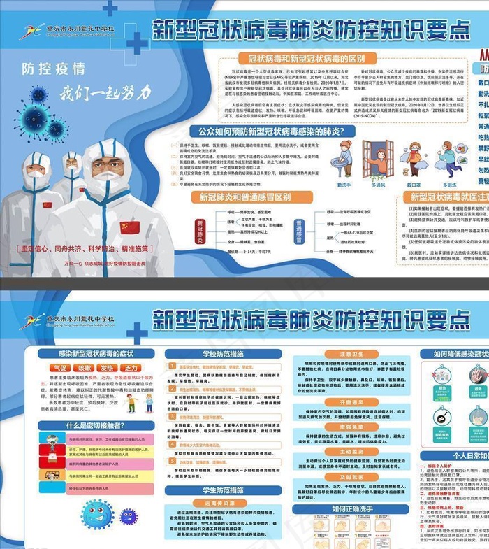 疫情展板图片(8661X4134(DPI:100))psd模版下载