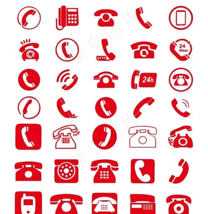 矢量电话标志图片cdr矢量模版下载