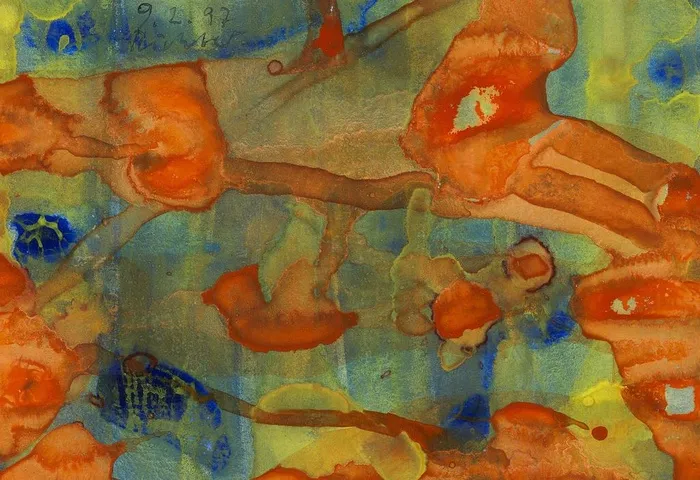 抽象色彩艺术厚涂创意油画图片