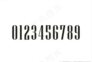 数字喷漆模板矢量素材图片