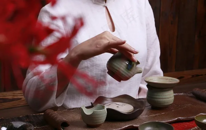 茶道 女茶艺师 女茶艺的手图片