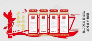 党建雕刻文化墙图片