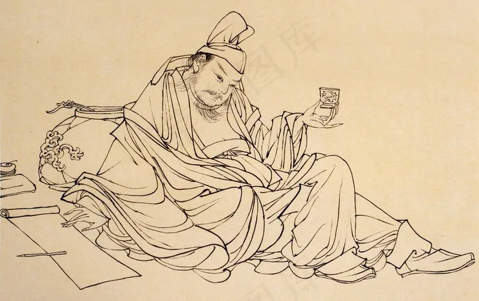 白描人物图片
