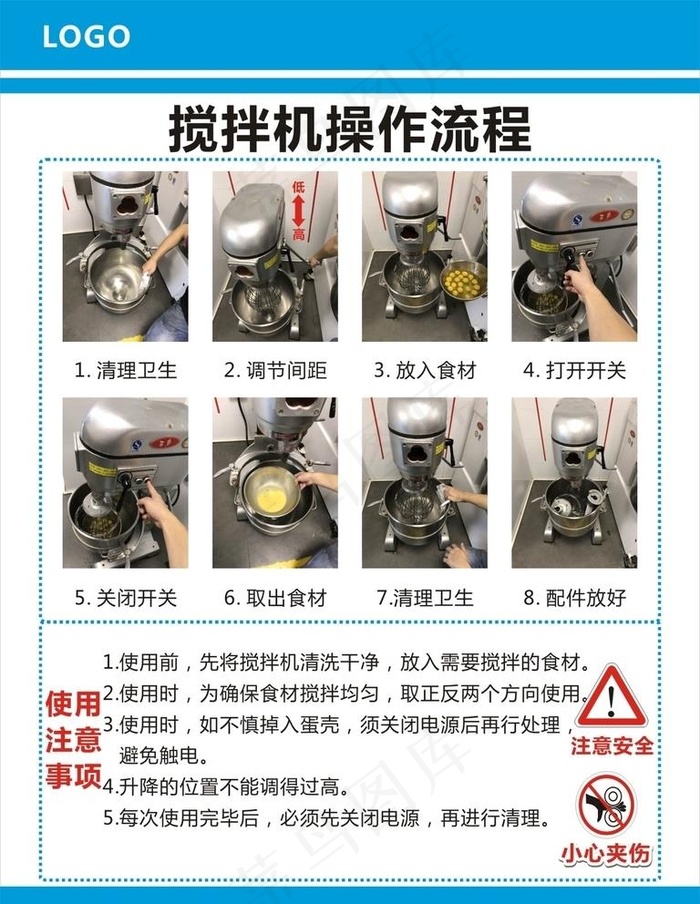 搅拌机操作流程图片cdr矢量模版下载