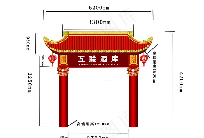 复古门头图片psd模版下载