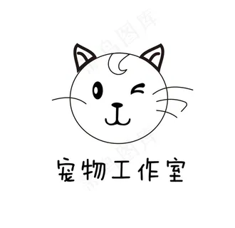 宠物生活馆店铺形象图标设计图片