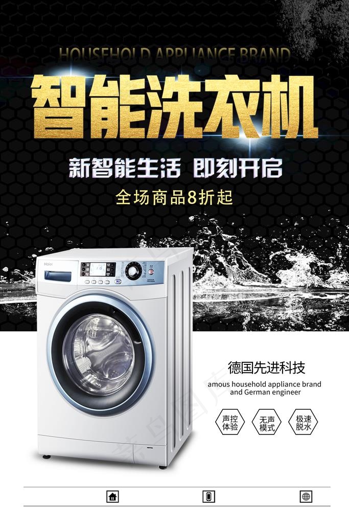 洗衣机图片(3545X5315(DPI:72))psd模版下载