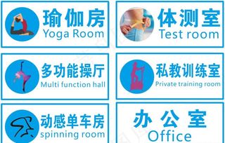 健身房门牌图片