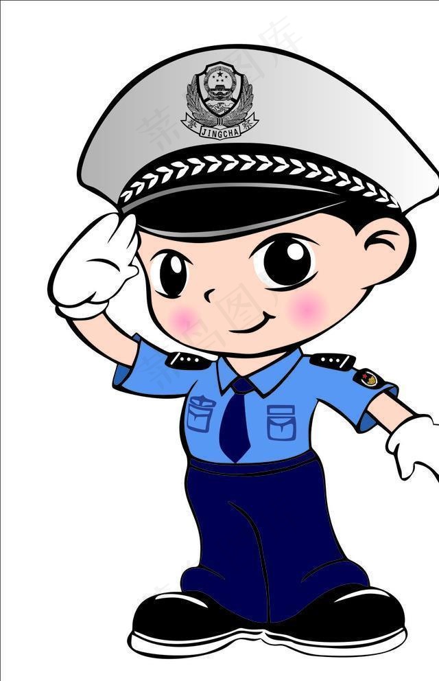 卡通小警察图片cdr矢量模版下载