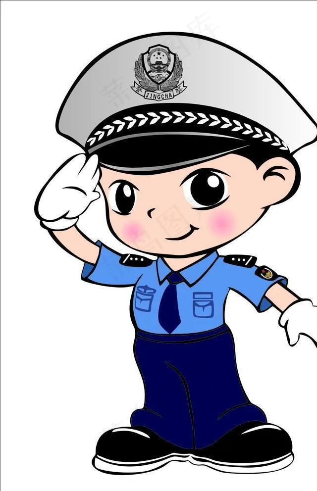 卡通小警察图片cdr矢量模版下载