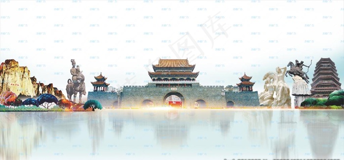 曲靖地标南城门图片
