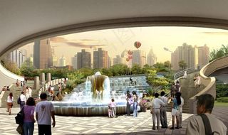 地下商场景观效果图图片