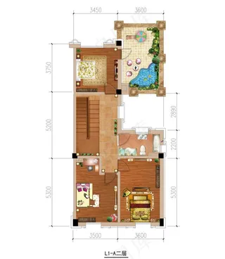 联排户型渲染图图片