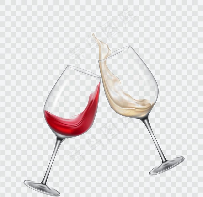 红酒酒杯矢量素材图片