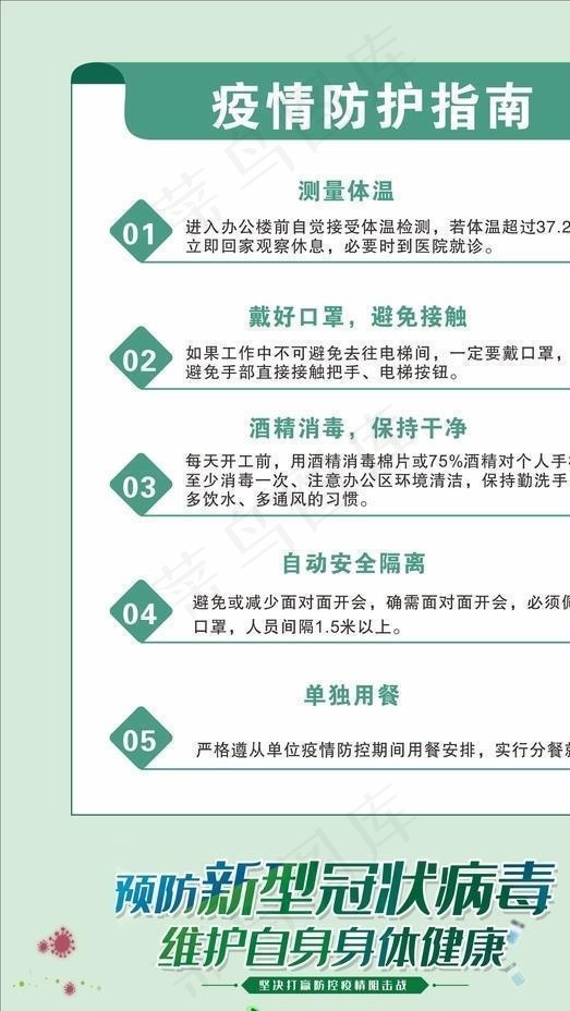 疫情防护指南图片cdr矢量模版下载