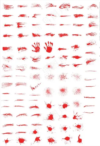 血迹血滴血手印血痕线条纹理污点