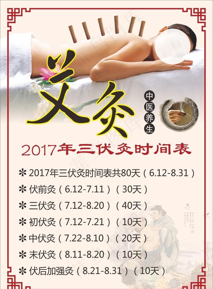 艾灸文化展板图片cdr矢量模版下载