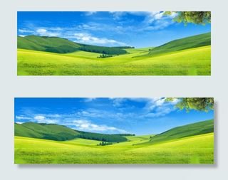 蓝天草地背景图片