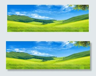 蓝天草地背景图片