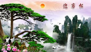 装饰画背景墙图片