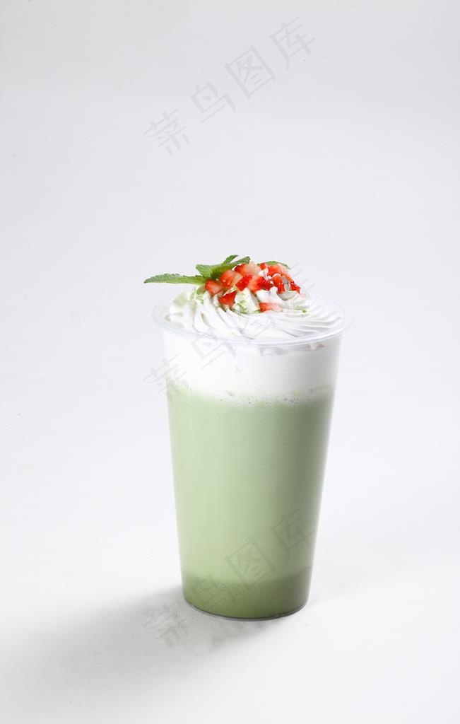 热抹茶拿铁图片