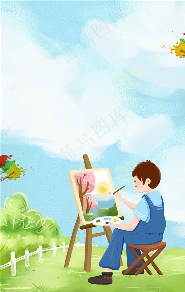 小孩子画画图片