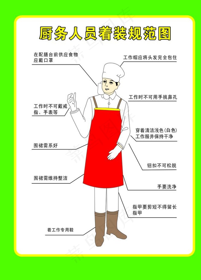 着装规范图片psd模版下载