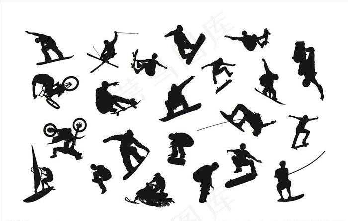 滑板冲浪人物图片