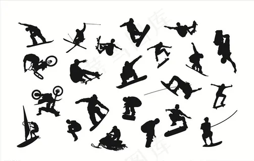 滑板冲浪人物图片