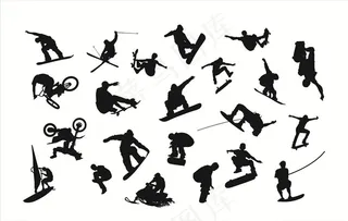 滑板冲浪人物图片