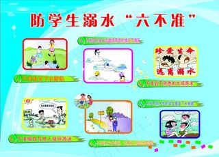 防溺水宣传展板图片
