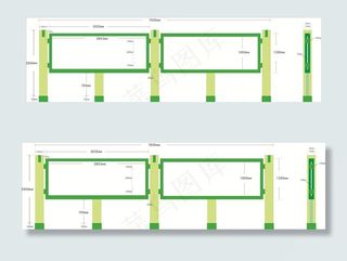 镀锌板烤漆双面宣传栏图片