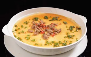 肉末笋汁蒸蛋图片