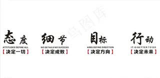 励志 企业 文化 态度 细节图片