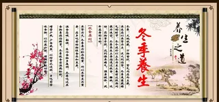 冬季养生展板图片