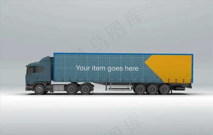 送货车样机图片(3000X2000(DPI:300))psd模版下载