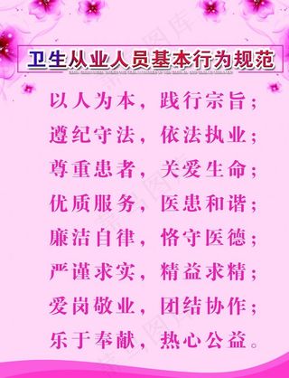 卫生从业人员基本行为规范图片