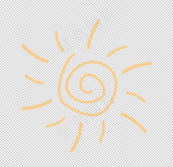 卡通太阳手绘简笔画免抠素材图片
