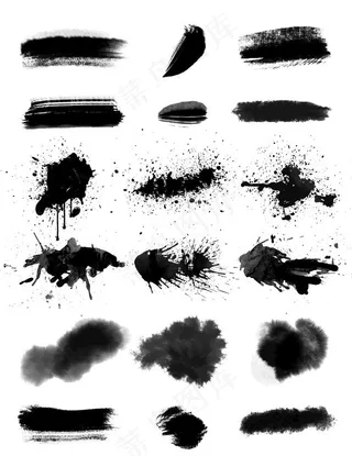 笔刷墨迹图片
