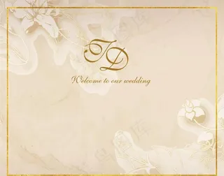 香槟色婚礼签到背景图片