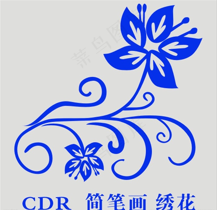 绣花图片cdr矢量模版下载