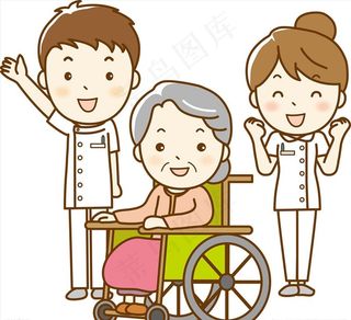护理老人图片