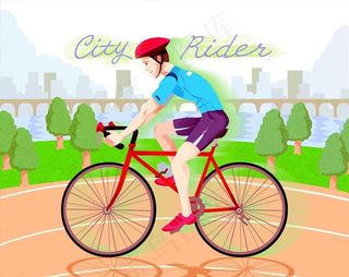 城市骑行图片