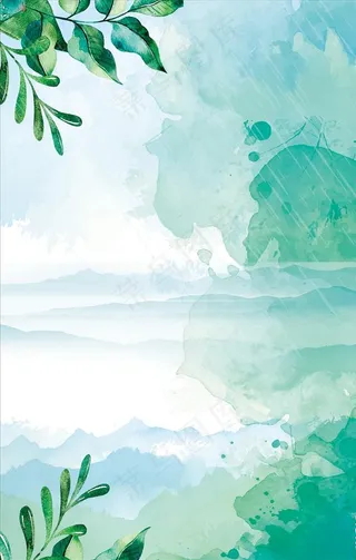 彩绘春天气息海报背景设计图片