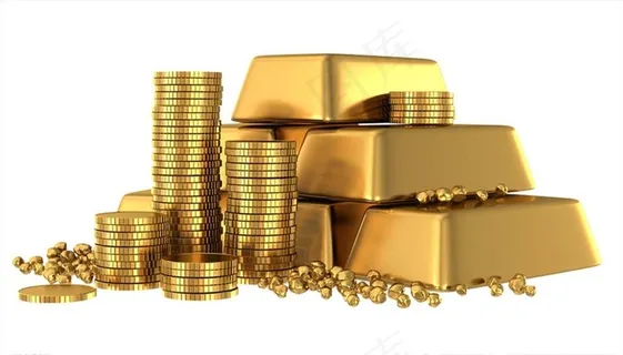 黄金 金条 金币图片