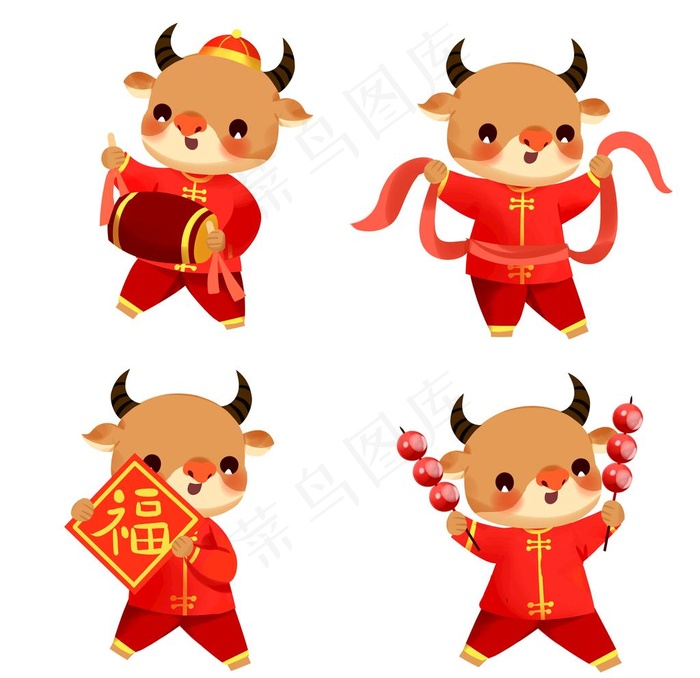 2021牛年素材图片psd模版下载