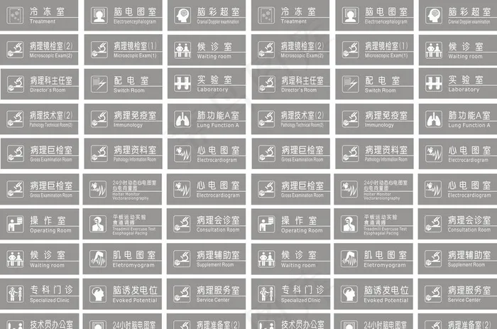 医院全套图标图片cdr矢量模版下载