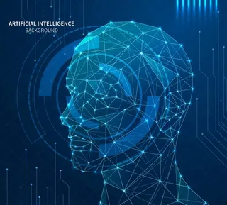 人脸识别科技数字信息海报图片