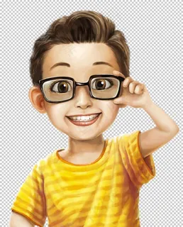 可爱的手绘卡通男孩免抠元素图片